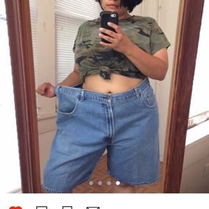 Plus size highwaisted vintage mom shorts